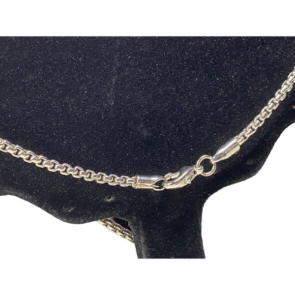 Black Enameled Textured Panel Chevron-Style Chain /Marcasite drop MCM Necklaces - Picture 8 of 11